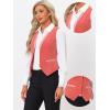 imageAllegra K Velvet Suit Waistcoat for Womens Retro Sleeveless Steampunk Blazer Dressy VestPink