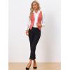 imageAllegra K Velvet Suit Waistcoat for Womens Retro Sleeveless Steampunk Blazer Dressy VestPink