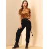 imageAllegra K Womens Christmas Velvet Top Crew Neck Short Sleeve Casual TShirtBrown