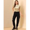 imageAllegra K Womens Christmas Velvet Top Crew Neck Short Sleeve Casual TShirtLight Beige
