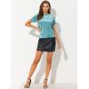 imageAllegra K Womens Christmas Velvet Top Crew Neck Short Sleeve Casual TShirtLight Blue