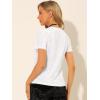 imageAllegra K Womens Christmas Velvet Top Crew Neck Short Sleeve Casual TShirtWhite