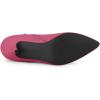 imageAllegra K Womens Pointed Toe Zipper Stiletto Heel Ankle BootsHot Pink