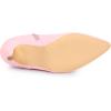 imageAllegra K Womens Pointed Toe Zipper Stiletto Heel Ankle BootsPink