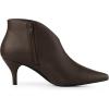 imageAllegra K Womens Cutout Pointy Toe Stiletto Heels Boots Ankle BootiesCoffee