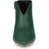 imageAllegra K Womens Cutout Pointy Toe Stiletto Heels Boots Ankle BootiesDark Green