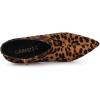 imageAllegra K Womens Cutout Pointy Toe Stiletto Heels Boots Ankle BootiesLeopard