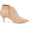 imageAllegra K Womens Cutout Pointy Toe Stiletto Heels Boots Ankle BootiesNude
