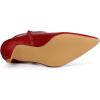 imageAllegra K Womens Cutout Pointy Toe Stiletto Heels Boots Ankle BootiesRed