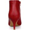 imageAllegra K Womens Cutout Pointy Toe Stiletto Heels Boots Ankle BootiesRed