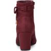 imageAllegra K Womens Pointed Toe Block Heel Zipper Ankle BootsBurgundy