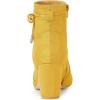 imageAllegra K Womens Pointed Toe Block Heel Zipper Ankle BootsYellow