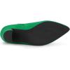 imageAllegra K Womens Pointed Toe Chunky High Heels Ankle BootsGrass Green