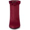 imageAllegra K Womens Pointed Toe Stiletto Heel Ruffle Ankle BootsBurgundy