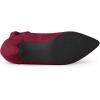 imageAllegra K Womens Pointed Toe Stiletto Heel Ruffle Ankle BootsBurgundy