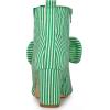 imageAllegra K Womens Pointed Toe Zip Striped Chunky Heels Ankle BootsGreen