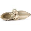 imageAllegra K Womens Pointed Toe Zip Striped Chunky Heels Ankle BootsKhaki