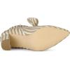 imageAllegra K Womens Pointed Toe Zip Striped Chunky Heels Ankle BootsKhaki