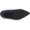 imageAllegra K Womens V Shape Pointed Toe Stiletto Heel Ankle BootsDark Blue