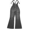 imageAllegra K Overalls Jeans for Womens Casual Adjustable Bib Bell Bottom Denim Pants JumpsuitsBlack