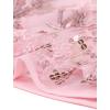 imageAllegra K Womens Sequin Shiny Glitter Crop Top Christmas Short Sleeves Sexy Party Tassel TShirtLight Pink