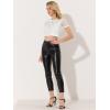 imageAllegra K Womens Sequin Shiny Glitter Crop Top Christmas Short Sleeves Sexy Party Tassel TShirtSilver White