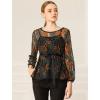 imageAllegra K Womens Elegant Tie Waist Long Sleeve Top Lace Peplum BlousesGreen
