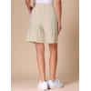 imageAllegra K Bermuda Shorts for Womens High Waisted Linen Wide Leg Elastic Waist Dressy Casual Summer ShortsApricot