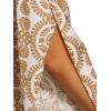 imageAllegra K Casual Sleeveless Jumpsuit for Womens Boho Pattern Tie Halter Neck Beach Slit Wide Leg PantsKhaki