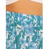 imageAllegra K Floral Skirts for Womens Pleated Flared ALine High Elastic Waist Casual Short Mini Boho SkirtBlue