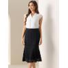 imageAllegra K Lace Pencil Skirt for Womens Office Work Bodycon Fishtail Midi SkirtsBlack