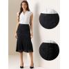 imageAllegra K Lace Pencil Skirt for Womens Office Work Bodycon Fishtail Midi SkirtsBlack