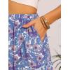 imageAllegra K Summer Boho Maxi Skirts for Womens Floral Flowy Ruffle Skirt with Pockets ALine Tiered Long SkirtsBlue Purple