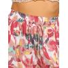 imageAllegra K Tropical Pants for Womens Boho Elastic Waisted Flare Palazzo Wide Leg PantsWhite Red