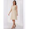 imageAllegra K Work Professional Dresses for Womens Sleeveless ALine DressDark Beige