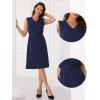 imageAllegra K Work Professional Dresses for Womens Sleeveless ALine DressDark Blue