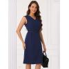 imageAllegra K Work Professional Dresses for Womens Sleeveless ALine DressDark Blue