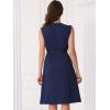 imageAllegra K Work Professional Dresses for Womens Sleeveless ALine DressDark Blue