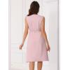 imageAllegra K Work Professional Dresses for Womens Sleeveless ALine DressPink