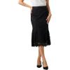 imageAllegra K Lace Pencil Skirt for Womens Office Work Bodycon Fishtail Midi SkirtsBlack