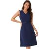 imageAllegra K Work Professional Dresses for Womens Sleeveless ALine DressDark Blue