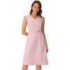 imageAllegra K Work Professional Dresses for Womens Sleeveless ALine DressPink