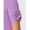 imageAllegra K ALine Work Dress for Womens Square Neck Ruched Short Sleeve DressesLavender
