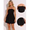 imageAllegra K Strapless Tube Dress for Womens Sleeveless Off Shoulder Flared Party Mini Short DressBlack