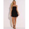 imageAllegra K Strapless Tube Dress for Womens Sleeveless Off Shoulder Flared Party Mini Short DressBlack