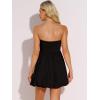 imageAllegra K Strapless Tube Dress for Womens Sleeveless Off Shoulder Flared Party Mini Short DressBlack
