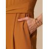 imageAllegra K Wide Leg Jumpsuit for Womens V Neck Casual Sleeveless RomperOrange