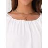 imageAllegra K Work Shirts for Womens Office Short Sleeve Crew Neck Dressy Casual TopsWhite