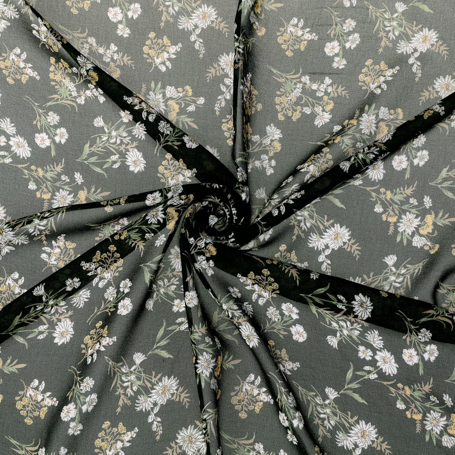 imageAllegra K Women Chiffon Scarves  276quot X276quot  Floral Print Square Kerchief Neck Scarf NeckerchiefBlack