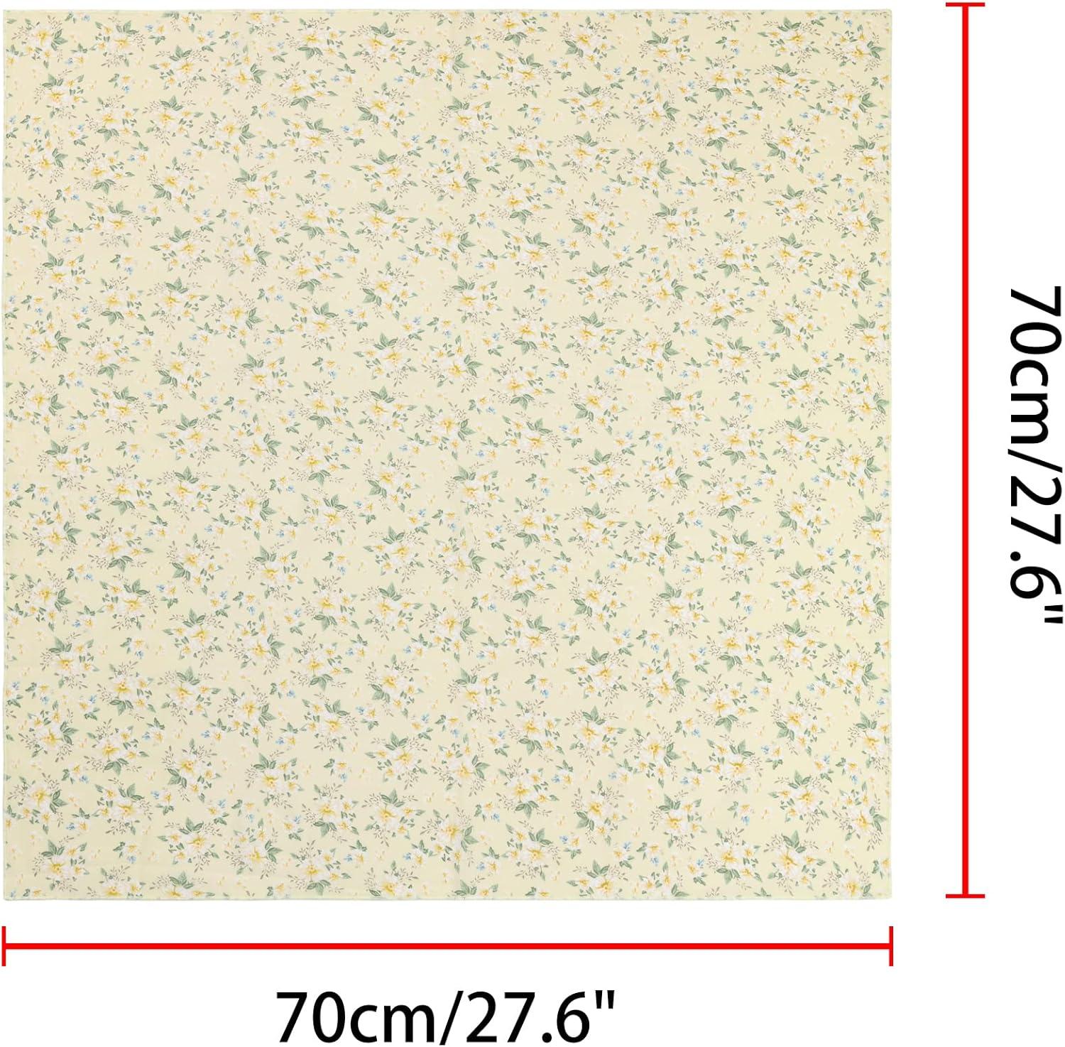 imageAllegra K Women Chiffon Scarves  276quot X276quot  Floral Print Square Kerchief Neck Scarf NeckerchiefLight Yellow